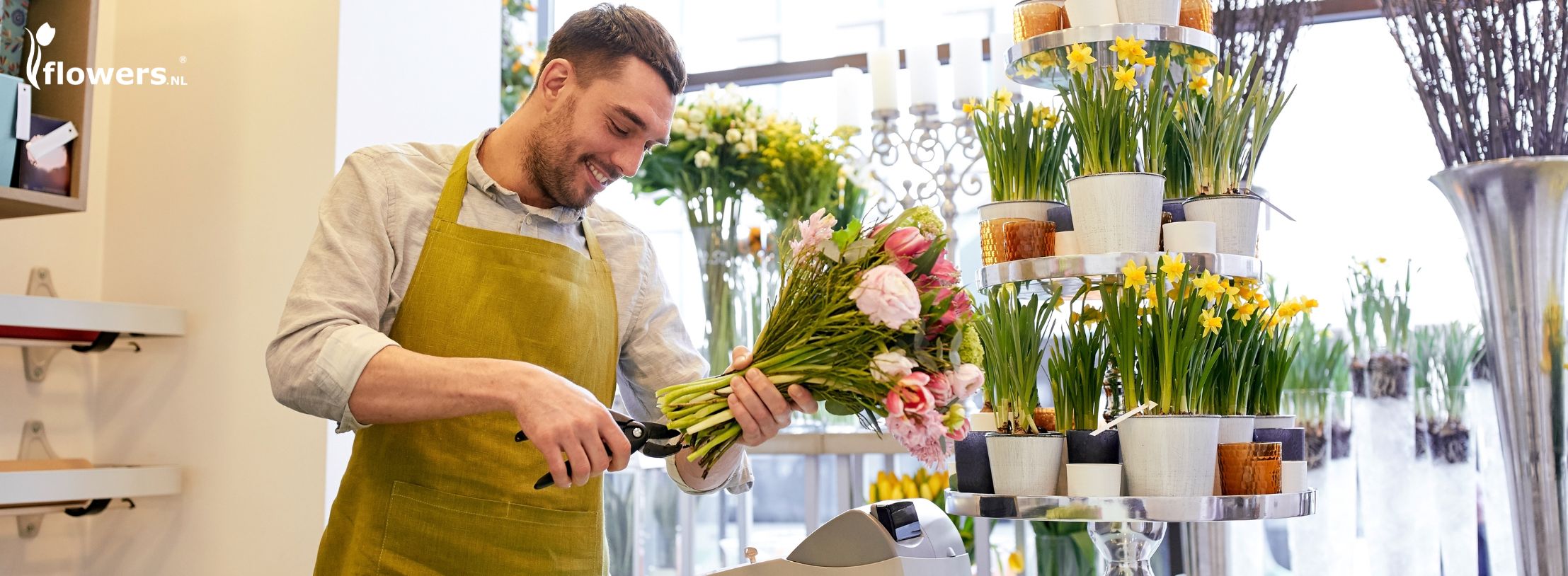 A Dutch Florist at work