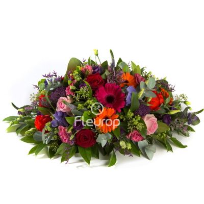 Red Spray Roses and Skimia Wreath Red Spray Roses and Skimia Wreath