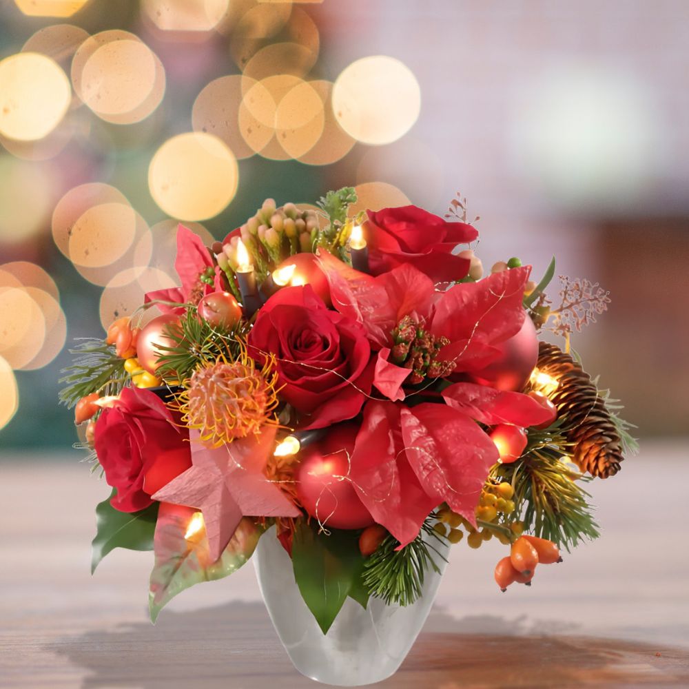 Charm Red Xmas Centerpiece