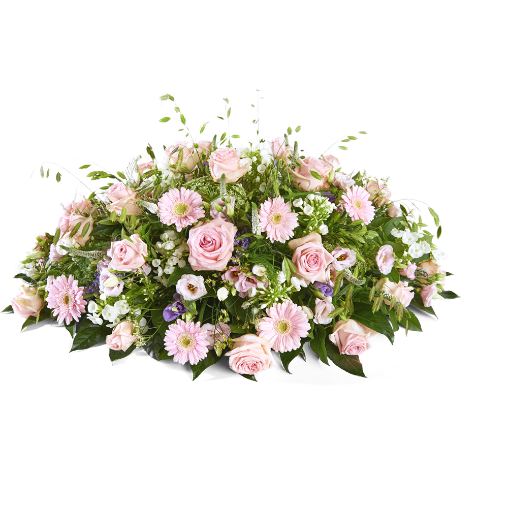 Oval shape Funeral Flower Spray "Grateful" Flowers.NL®