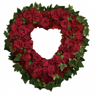 Red Spray Roses and Skimia Wreath Red Spray Roses and Skimia Wreath