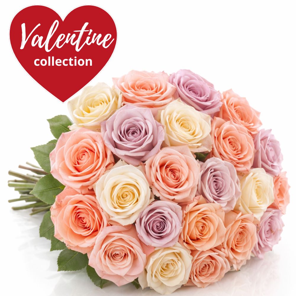 Bouquet of warm roses for Valentine’s Day delivery in Est