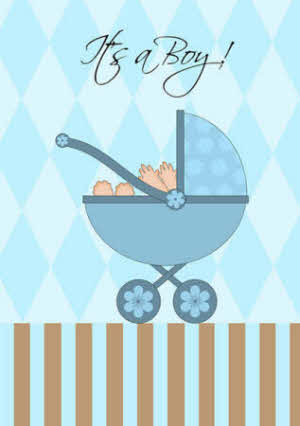 Selecteer type wenskaart: It's A Boy -A5- formaat