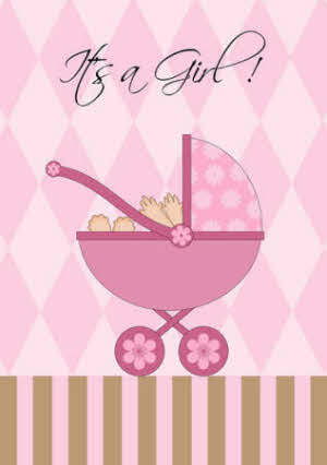 Selecteer type wenskaart: "It's a Girl" - A5 Formaat