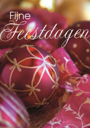 Selecteer type wenskaart: "Fijne Feestdagen"  - A5 Formaat