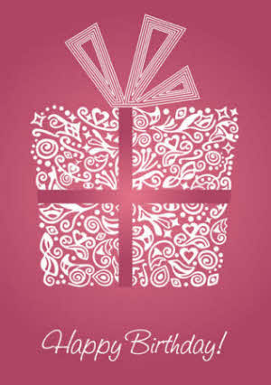 Selecteer type wenskaart: "Happy Birthday" - A5 Formaat