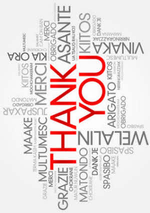 Selecteer type wenskaart: "Thank You - Multi languages"  - A5 Formaat