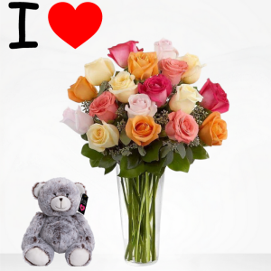 Bouquet Hugs & Kisses warm roses - Send - Flowers.NL®
