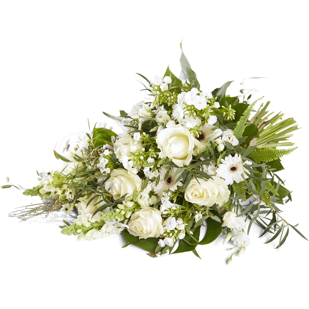 Funeral bouquet Silence of white flowers