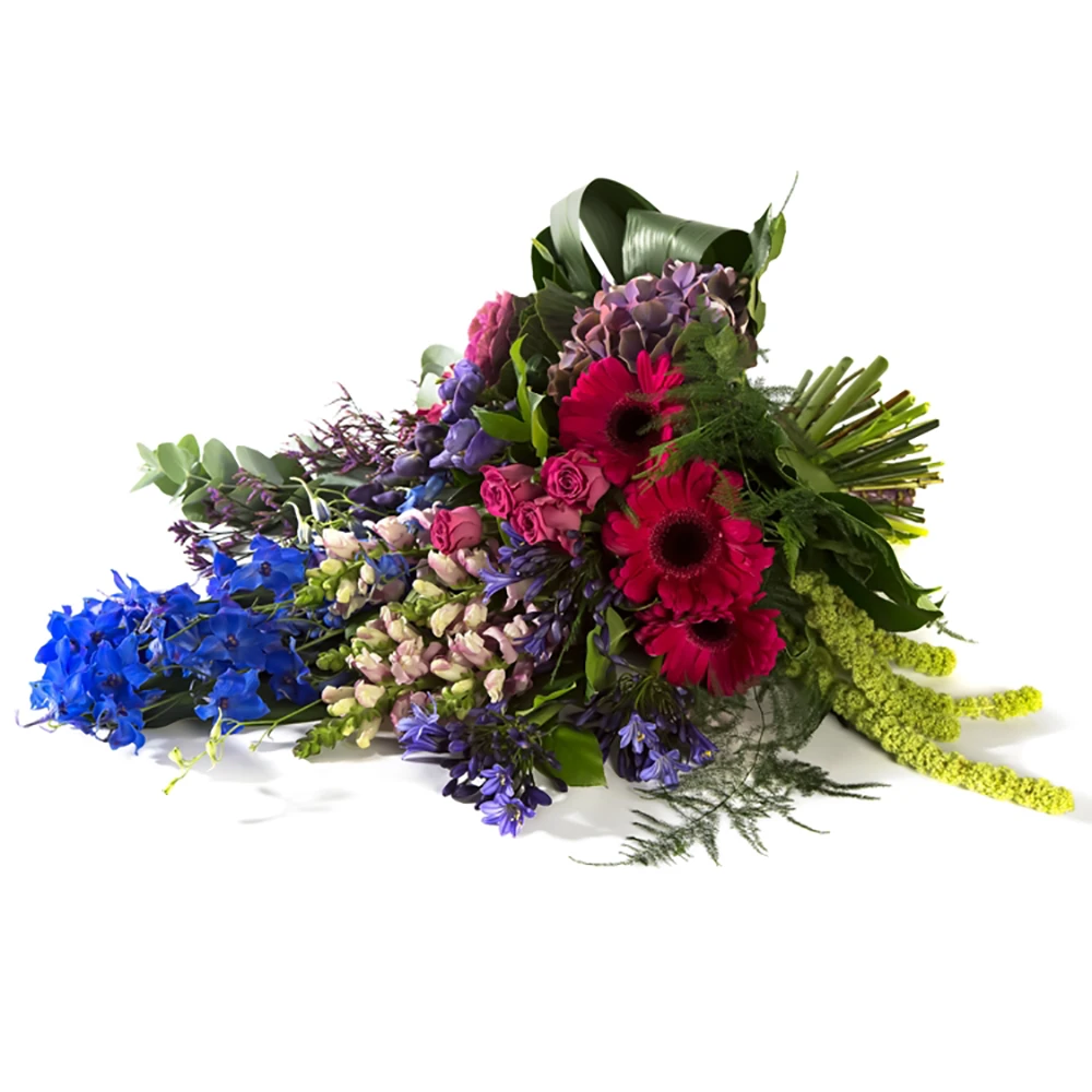 Funeral bouquet Accent of blue