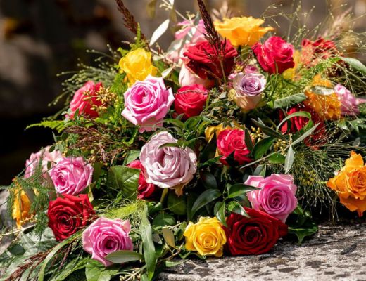 Respectful sympathy flowers delivered to a funeral home in The Hague