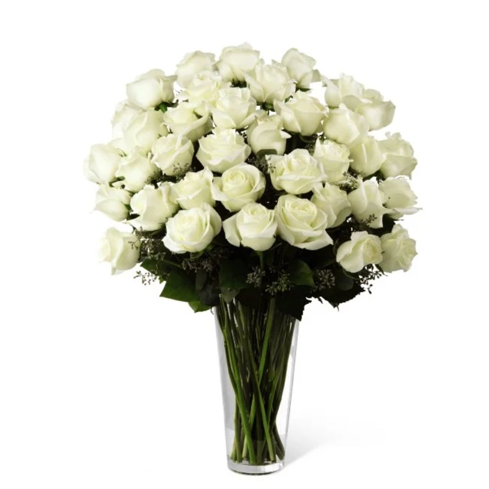 Boeket witte rozen - Elegante Witte Rozen bezorgen in Boxmeer
