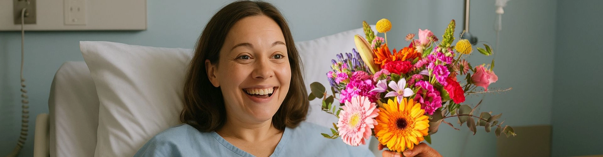 Get-well flower bouquet