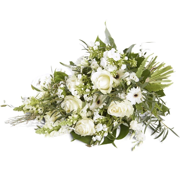Rouwboeket Stilte van witte bloemen bezorgen in Echt