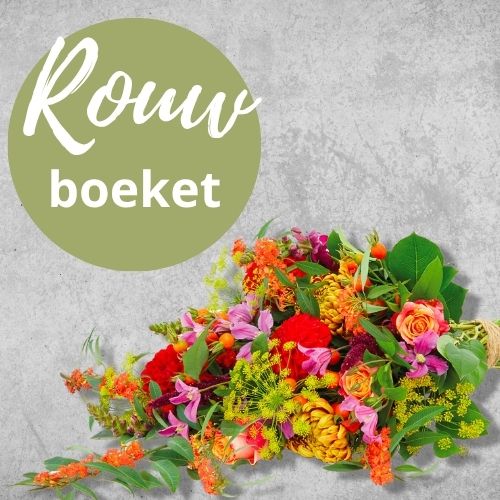 Stijlvol rouwboeket met witte bloemen bezorgd in Echt